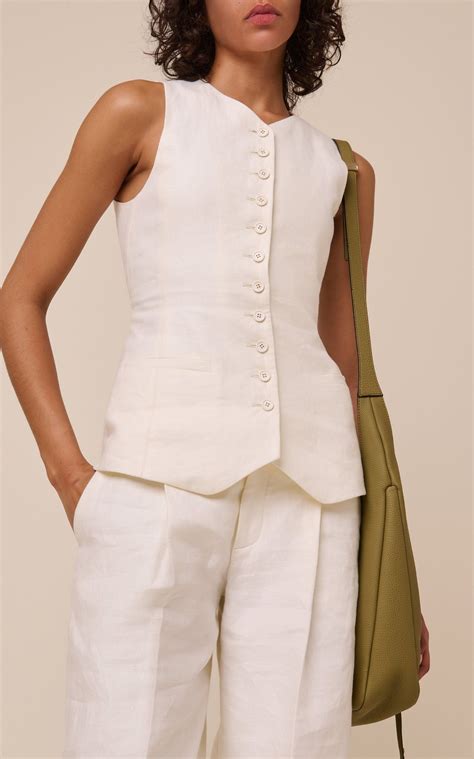 Collarless Linen Vest By Chloé 